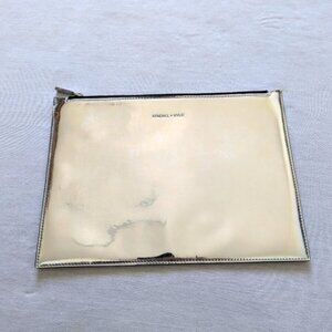 Kendall + Kylie silver gray metallic shiny clutch